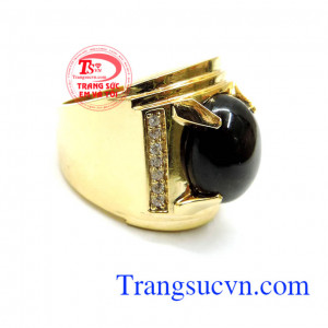 Nhẫn nam saphire phong cách đẹp