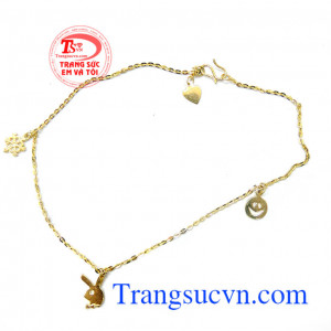 Lắc chân nữ đẹp món quà yêu thương với lắc chân nhỏ nhắn xinh xắn có những hình ngộ nghĩnh lấp lánh khiến chân bạn thêm lung linh hơn rất nhiều giúp cho cổ chân xinh xắn của bạn gái thêm phần duyên dáng, nữ tính