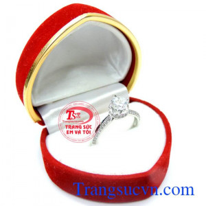 Nhẫn nữ vàng trắng duyên dáng