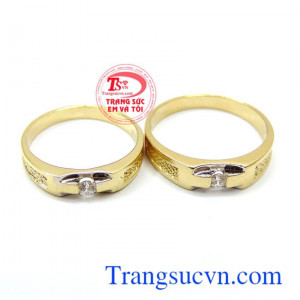 Nhẫn cưới vàng giá rẻ đẹp sang trọng kinh tế cho đôi bạn trẻ
