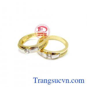 Nhẫn cưới hẹn ước bên nhau dành cho các cặp tình nhân yêu thích sự đơn giản mà sang trọng