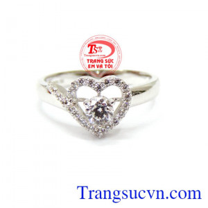 Nhẫn nữ vàng trắng ngọt ngào thiết kế cá tính sang trọng tinh tế tôn vinh phái đẹp. 