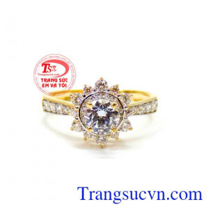 Nhẫn vàng nữ tính họa tiết đẹp nữ tính vàng đeo ngón giữa nhẫn nữ đa dạng. 