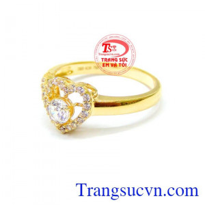 Tạo nét cá tính và duyên dáng của riêng bạn. Nhẫn vàng nữ tính trái tim đẹp