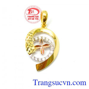 Mặt dây chuyền thời trang đẹp đeo với dây chuyền đẹp sang trọng nhỏ xinh với thiết kế thanh nhã, trẻ trung làm bằng chất liệu bạc cao cấp