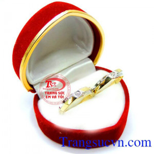 Nhẫn cưới vàng vững bước 14k đẹp