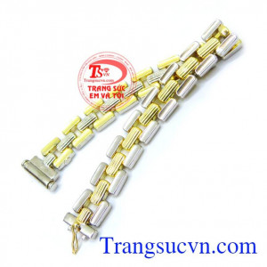 Lắc tay nam tính 18k mạnh mẽ