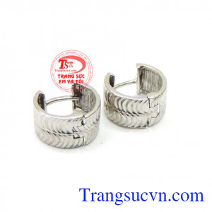 Hoa tai vàng trắng tinh tế đẹp là đôi hoa tai vàng đẹp,