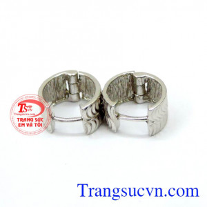 Hoa tai vàng trắng tinh tế đẹp