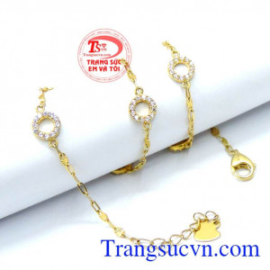 Lắc chẫn nữ vàng dễ thương