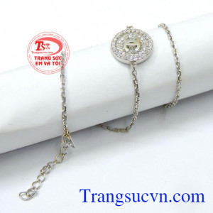 Lắc chân vàng trắng sáng đẹp
