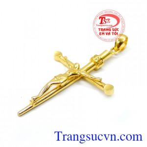 Thích hợp làm quà tặng cho người thân và bạn bè,Mặt thánh giá chúa uy quyền 14k