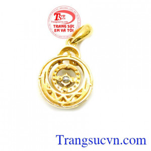 Mặt nữ vàng 10k đính đá đẹp