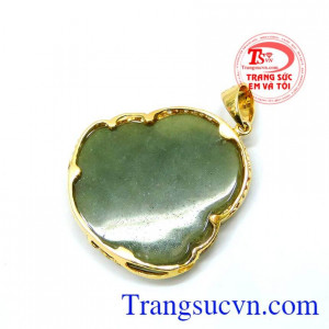 Mặt phật canxedon bọc vàng đẹp