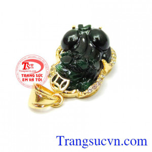 Mặt tỳ hưu jadeite hạnh phúc