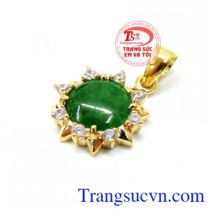 Mặt nữ jadeite 14k yêu thương