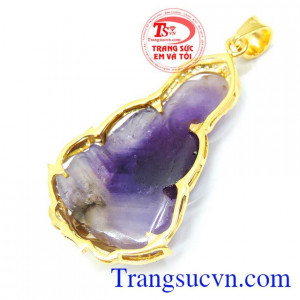 Mặt quan âm đeo may mắn 14k