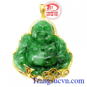 Mặt phật di lặc jadeite hạnh phúc là biểu tượng của sự hài hòa, niềm vui vô tư lự mang lại vận may và sự tốt lành còn tượng trưng cho thịnh vượng,