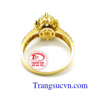 Nhẫn nữ đá to quý phái 10k người phụ nữ sẽ trở nên đẹp hoàn hảo và nổi bật trong đám đông. 