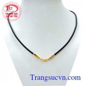 Dây cao su nam bọc vàng đẹp đeo không bị gấm mồ hôi, không sợ bị ẩm dây cao su, vàng sáng bóng,đeo mặt vào móc hợp thời trang