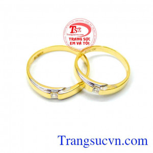 Đôi nhẫn cưới 10k giá rẻ dành cho tình yêu đôi lứa bền lâu với hy vọng hạnh phúc