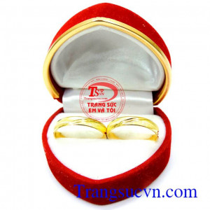 Đôi nhẫn cưới trơn sành điệu