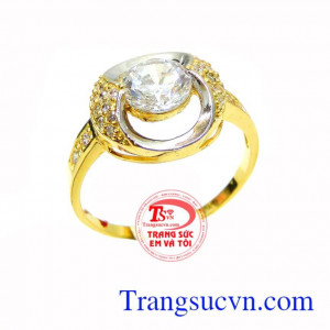 Nhẫn nữ vàng 10k đeo duyên dáng
