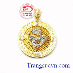 Mặt dây rồng 10k quyền uy thiết kế và chế tác sắt nét tinh tế,