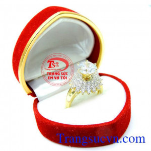  Thiết kế nhẫn nữ theo yêu cầu. Nhẫn vàng tây 10k nữ đẹp