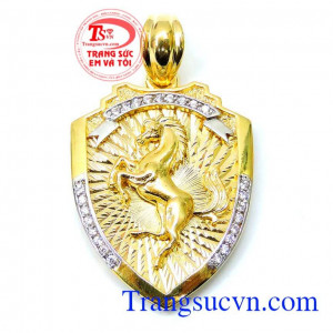 Bán Mặt vàng nam ngựa công danh vàng 10k khắc con ngựa tốt, được thiết kế tinh xảo với những đường nét mới mẽ ,