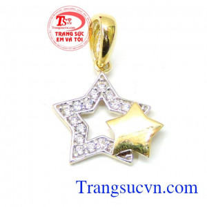 Mặt nữ vàng tây hình ngôi sao,được thiết kế đẹp, mới lạ, thể hiện sự sang trọng may mắn cho người đeo
