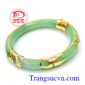 Bán : Vòng Ngọc bọc vàng đẹp, Chiếc Vòng tay vàng tây món quà ý nghĩa.