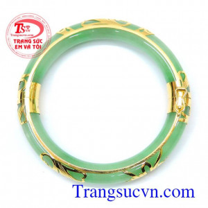 Vòng tay vàng chất lượng đảm bảo. Vòng Ngọc bọc vàng 10K