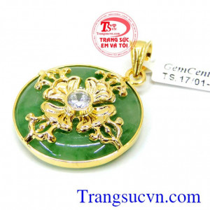 Mặt ngọc bọc vàng cho nữ đẹp