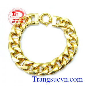 Lắc tay vàng to dành riêng cho nam,lắc với thiết kế truyền thống rất nam tính và mạnh mẽ. 