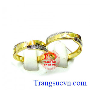Nhẫn cưới hàng hiệu 18k