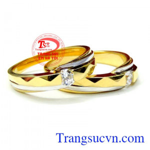 Cặp nhẫn 18k chất lượng đảm bảo, nhẫn cưới tinh tế và đẳng cấp cùng tình yêu hạnh phúc trăm năm