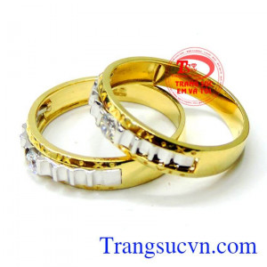 Nấc thang tình yêu 18k nhẫn cưới món quà mở cửa tình yêu hạnh phúc, nhẫn cưới đẹp chất lượng đảm bảo