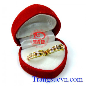 Nhẫn cưới vàng 18k đẹp, khắc chữ miễn phí, bảo hành chu đáo