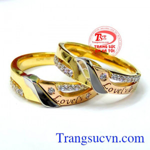 Cặp Nhẫn Love với ý nghĩa yêu và yêu, thương và thương, chung thủy trọn đời bên nhau