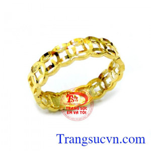 Thiết kế đơn giản. Nhẫn nữ kim tiền