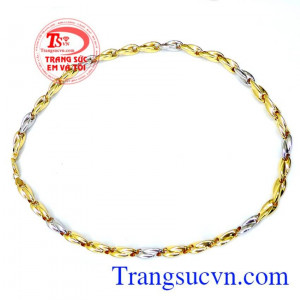 Dây chuyền nam si vàng màu và vàng trắng sáng bóng