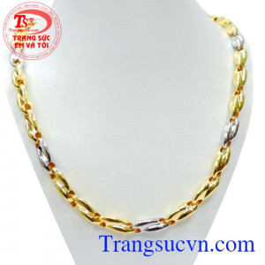 Dây chuyền nam si vàng màu và vàng trắng sáng bóng