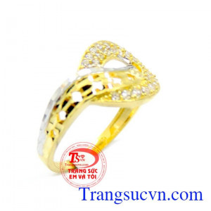 Nhẫn nữ vàng đan sinh 