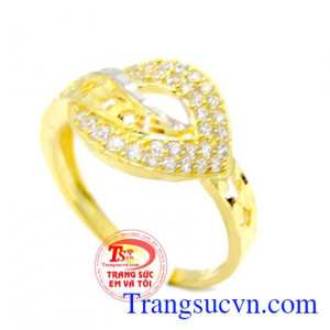 Đây là sự trọn hoàn hảo cho phái nữ (đẹp). Nhẫn nữ vàng đan sinh 