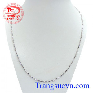 Dây chuyền vàng trắng bện