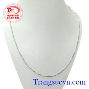 Dây chuyền vàng trắng 10k, chiếc dây chuyền vàng 10k trắng ltaly, dây chuyền vàng ý, bảo hành 6 tháng, giao toàn quốc, thanh toán an toàn