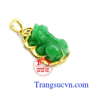 Mặt dây tỳ hưu nam, Mặt dây chuyền nam tỳ hưu màu xanh hợp mệnh hỏa và mệnh mộc,