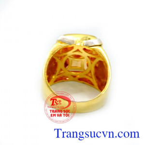 Thích hợp làm quà tặng cho người thân và bạn bè,Nhẫn vàng đá vàng rẻ