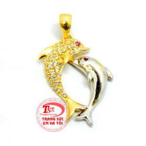 mặt dây cá heo dành cho nữ đeo mặt dây, thiết kế mặt dây cá heo theo yêu cầu, bảo hành chu đáo